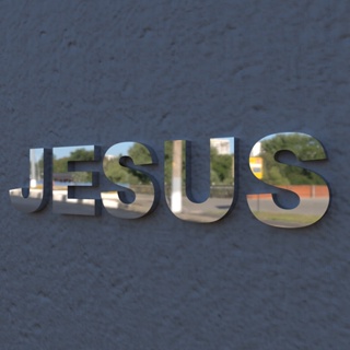 Letreiro / Jesus 30cm Em Aço Inox Corte A Laser em Oferta na Shopee