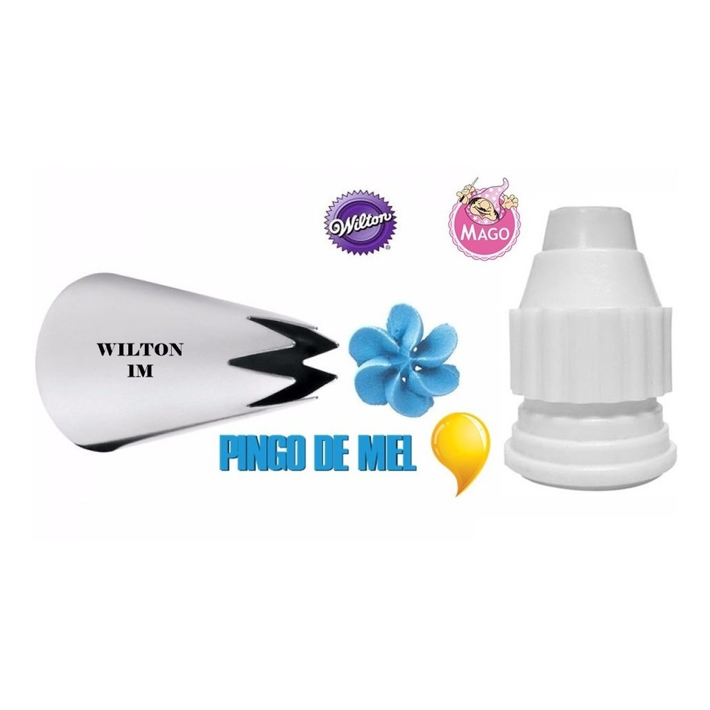 Kit Bico Wilton 1M E Adaptador Grande Mago em Oferta na Shopee