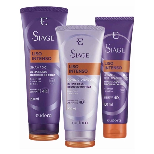 Kit Siàge Eudora Liso Intenso Shampoo + Condic. E Selante em Oferta na Shopee