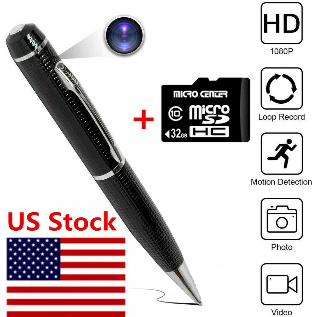 2026 Nova Mini Caneta Câmera Full HD 1080P Vídeo Body Cam DV/DVR Gravador 32GB
