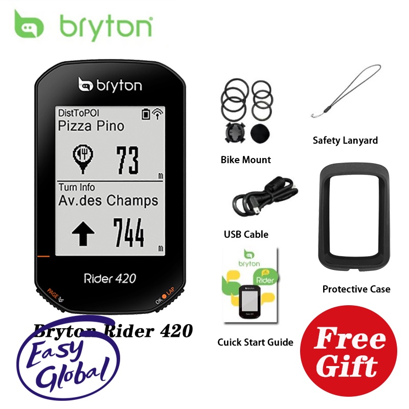 Cusco Handful silhouette Bryton Velocímetro Rider 420 GPS Computador À Prova D'água Sem Fio 420E  Bluetooth ANT + | Shopee Brasil