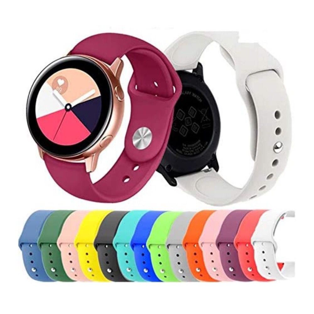 Pulseira de Silicone Smartwatch Tamanho 20mm Amazfit Gtr Bip Huawei Galaxy Active Haylou Ls02 Gear Sport