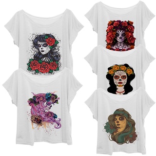 Camiseta Blusa Feminina Plus Size Catrina Caveira Mexicana Tamanho Grande até G3 (56) em Oferta na Shopee