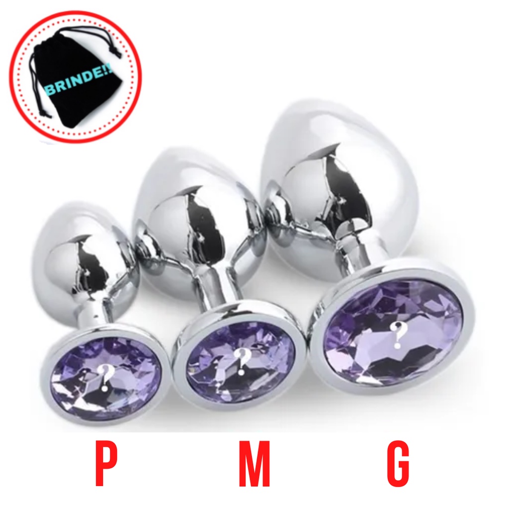 Plug Anal E Vaginal Aço Inox Masturbador Masculino Feminino Escolha Tamanho P M G Shopee Brasil