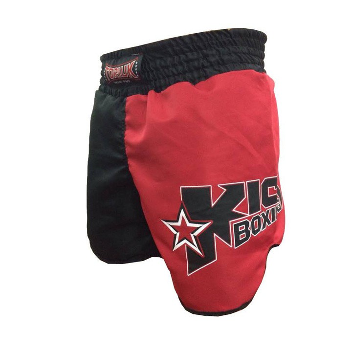 Calção / Short Kickboxing - Starfighter- Cavado - Preto/Vermelho - Toriuk .