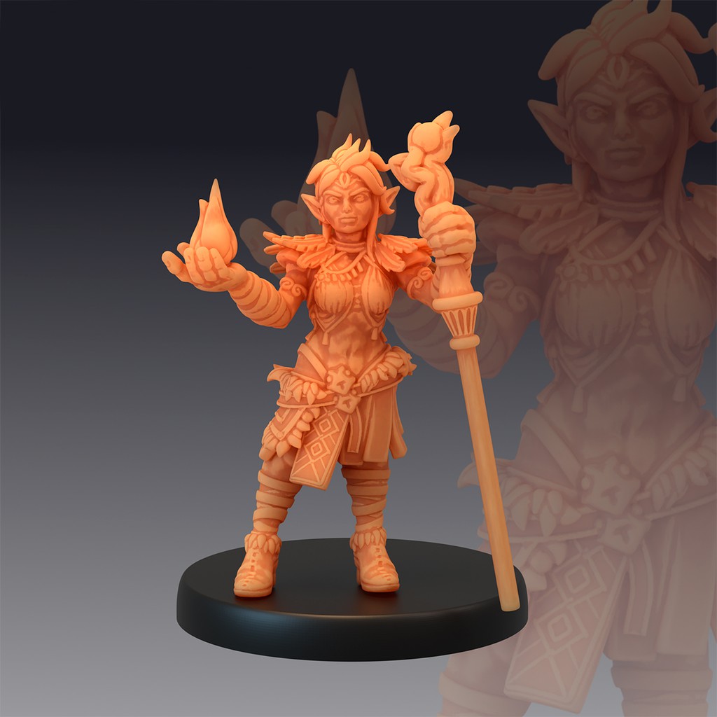 Miniaturas RPG Elfo Druida Para Pintura Decoração e RPG Dungeons & Dragons - Epic Minitures Coleção Elves & Goblins