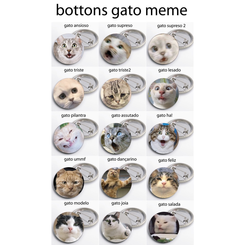 Bottons gato meme