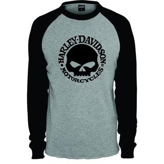 Camiseta Raglan Manga Longa Harley Davidson Estampa