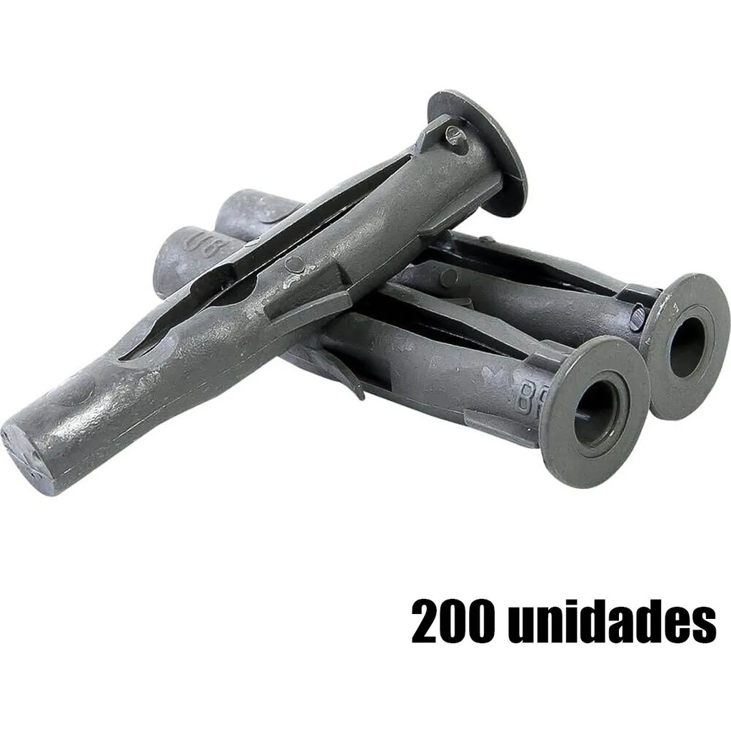Pacote 200 Bucha Para Tijolo Baiano Oco 6 Mm Iv Plast