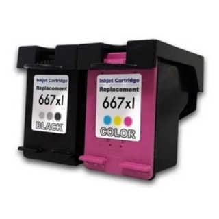 Kit Cartucho De Tinta 667xl Preto E Colorido Hp 2374 2376 2776 em Oferta na Shopee