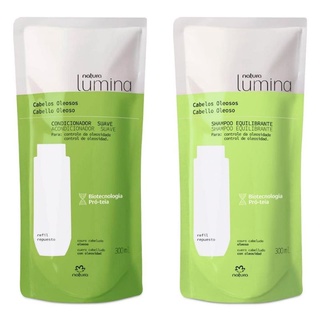 Refil Shampoo + Condicionador Para Cabelos Oleosos 300ml Cada Natura Lumina