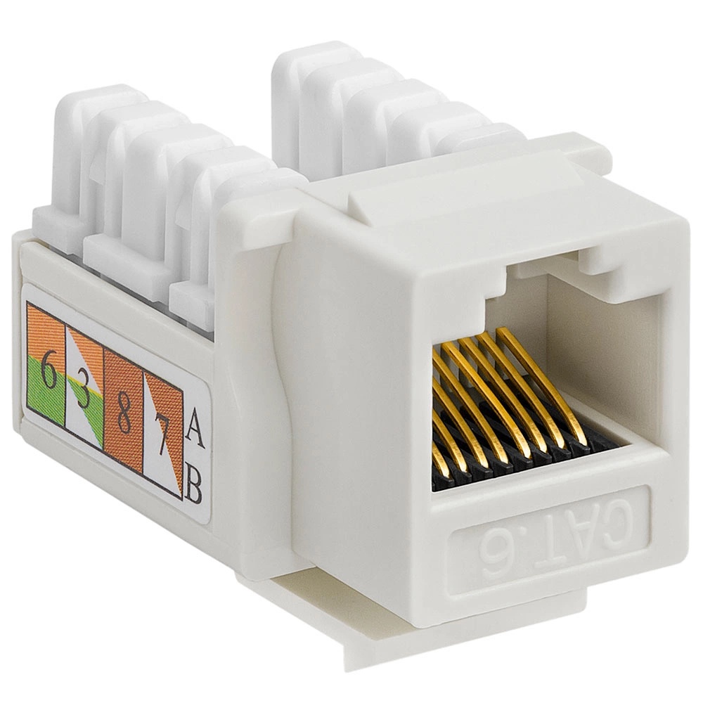Keystone Conector, Speedlan, Rj45, Femea Cat 5e - Branco - Escorrega o ...