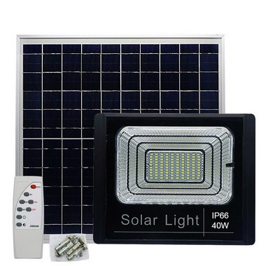 Holofote Refletor 40w À Prova D'Água Energia Solar com Painel Automático e Manual Completo Lorben
