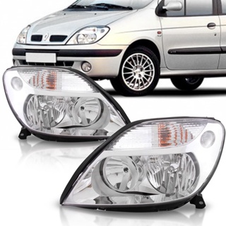 Par Farol Scenic 2001 2002 2003 2004 2005 2006 2007 2008 2009 2010 2011 Foco Duplo Cromado em Oferta na Shopee