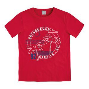 Camiseta infantil Entardecer Caraíva (Vermelha & Branca) - Hering - Tamanho 6 - Roupa infantil / Roupas para meninos