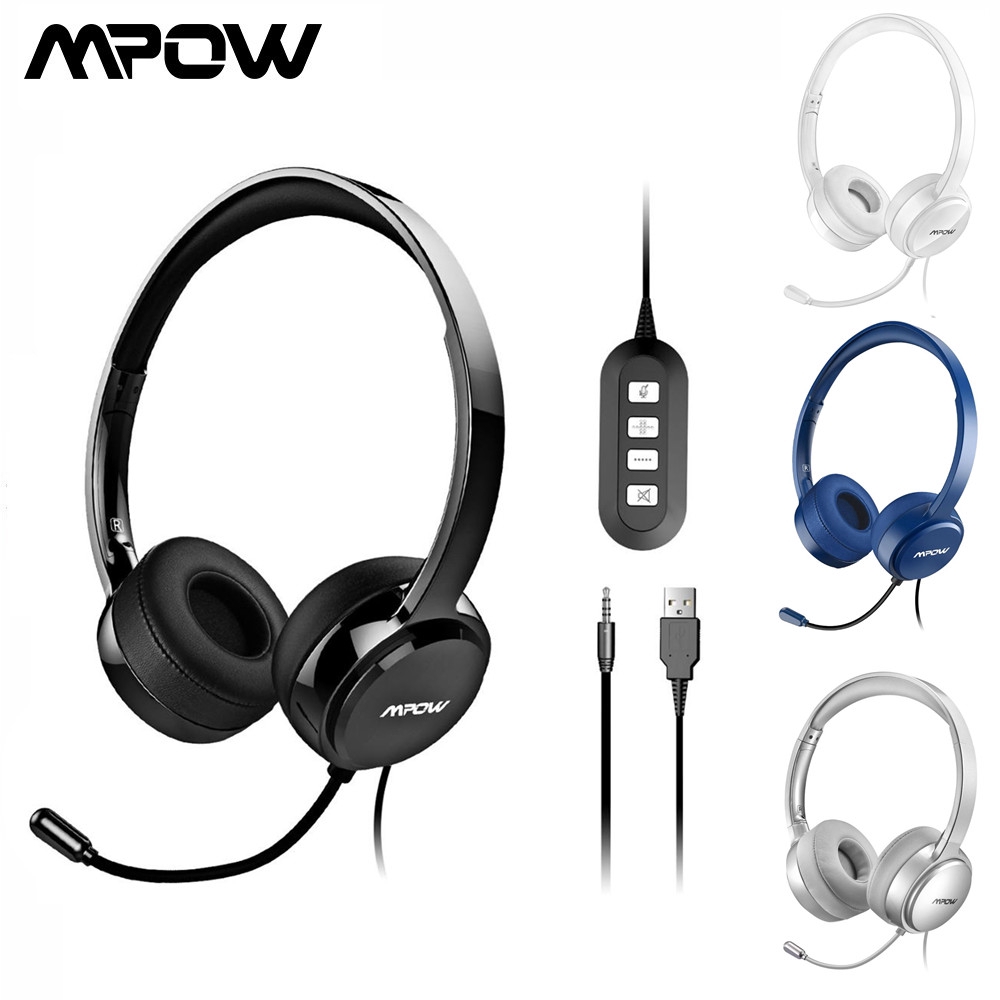 doden dinosaurus avond Mpow PA071 Wired Headphones Headset With Noise Reduction Mic Plug Earphone  For Skype Call Center PC Phones Shopee Brasil | clinicadamama.com.br