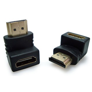 Kit 2 Adaptadores Conector HDMI Emenda Macho Femea 90 Graus em L P/ Tv 4k C/ Garantia e Nota Fiscal