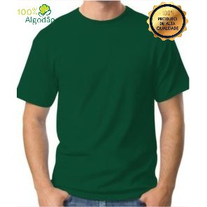 Camiseta Básica Masculina 100% Algodão Branca Preta Lisa Sem Estampa Premium