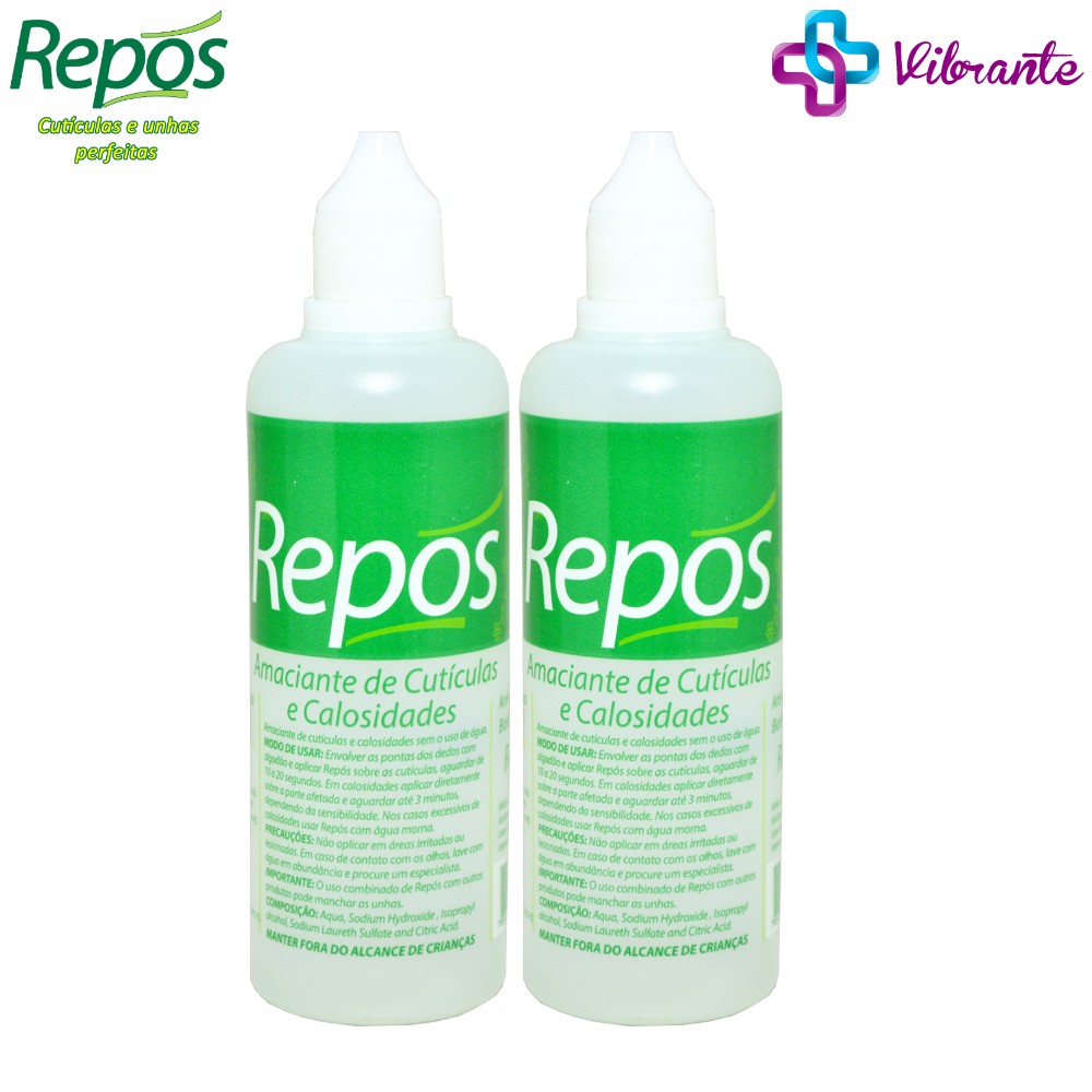 Amaciante de Cutículas e Calosidades Repos 120ml - Kit 2un