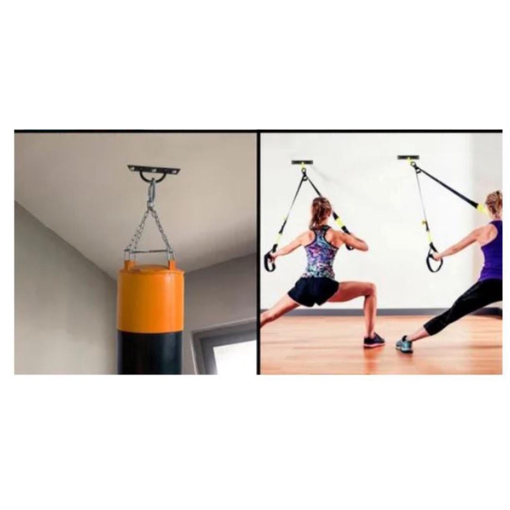Suporte Teto Parede Trx Saco De Boxe Corda Cross Training - Desconto no