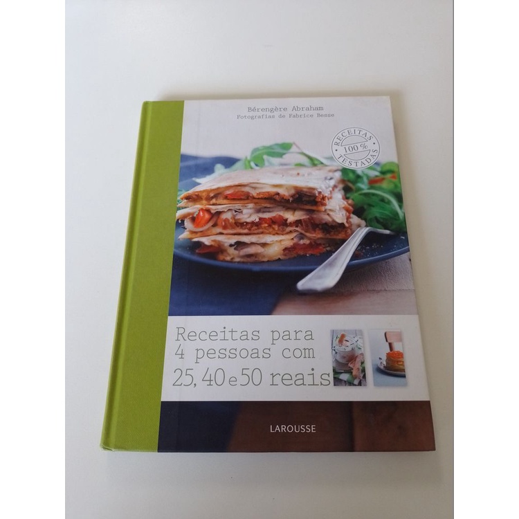 Livro Receitas Para 4 Pessoas Com 25,40 E 50 Reais R832