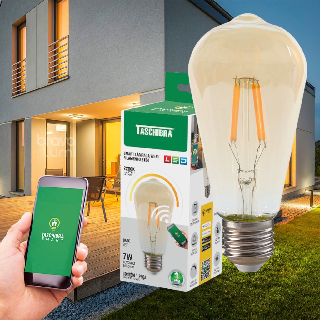 Lâmpada Smart Filamento Taschibra: Onde Comprar | BuscaProdutos