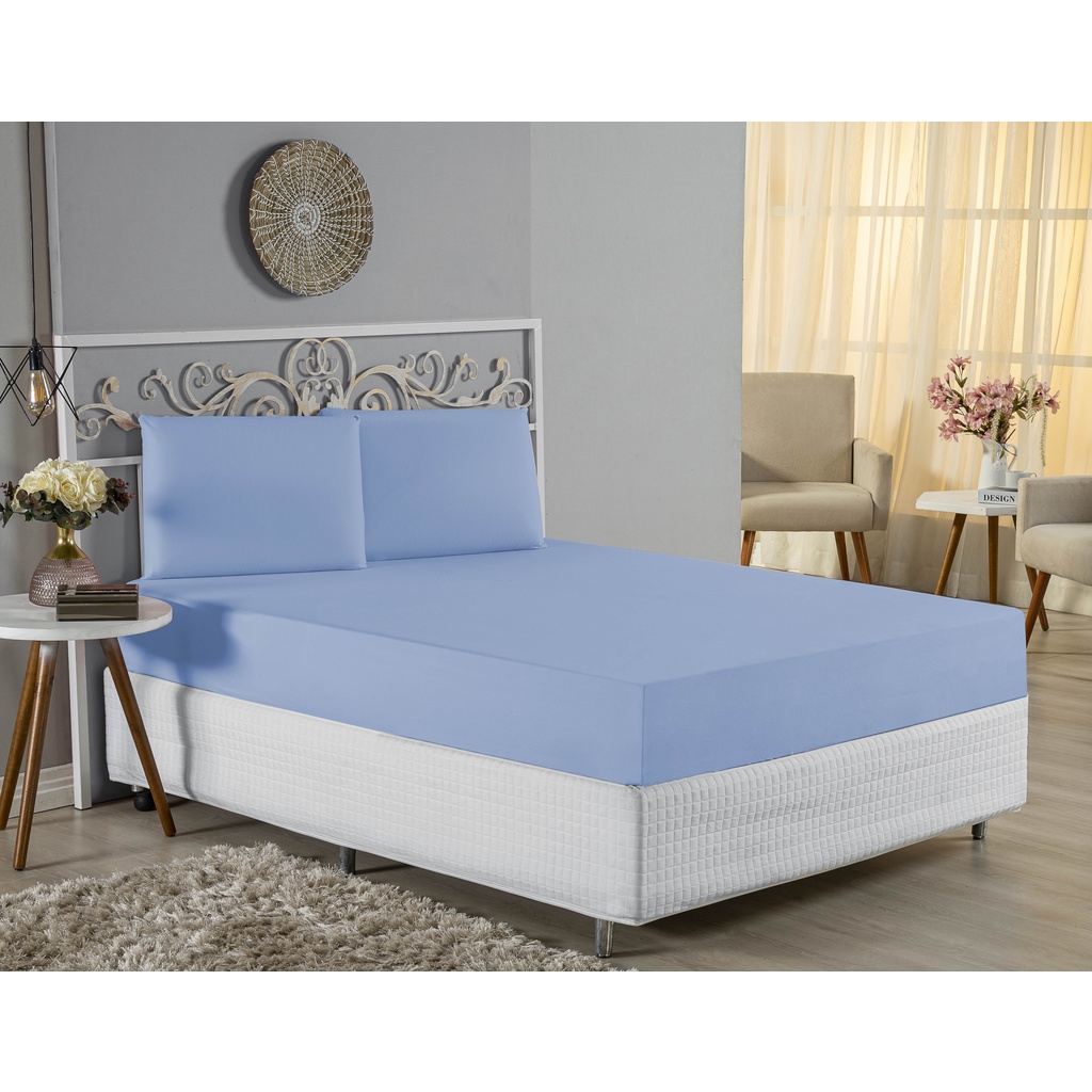Jogo de Cama Malha Antialérgico 100% Algodão Solteiro Casal Queen King