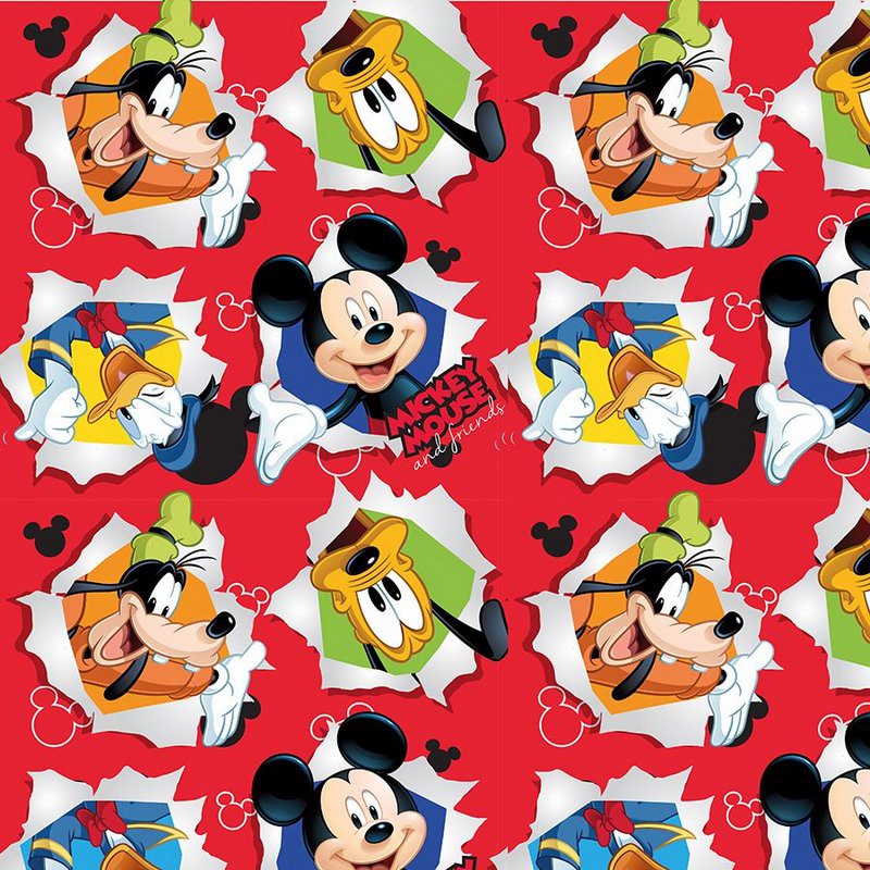 Folha para Ovos de Páscoa Mickey Friendship Vermelho 69x89cm - 05 unidades - Cromus Páscoa - Rizzo