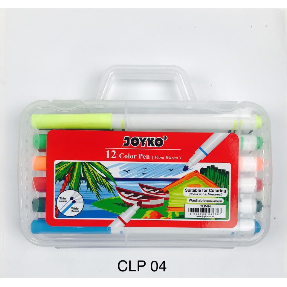 Caneta Colorida Joyko Clp-04 12 Cores