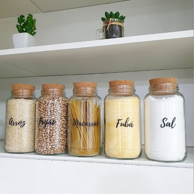 Potes para mantimentos 810 ml - potes herméticos - porta mantimentos - cozinha em Oferta na Shopee