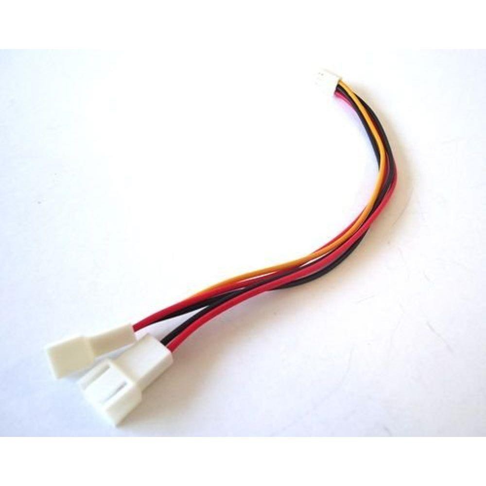 Cabo Adaptador Splitter Fan Cooler Microventilador 3 Pinos 1F x 2M Duplicador Placa Mãe