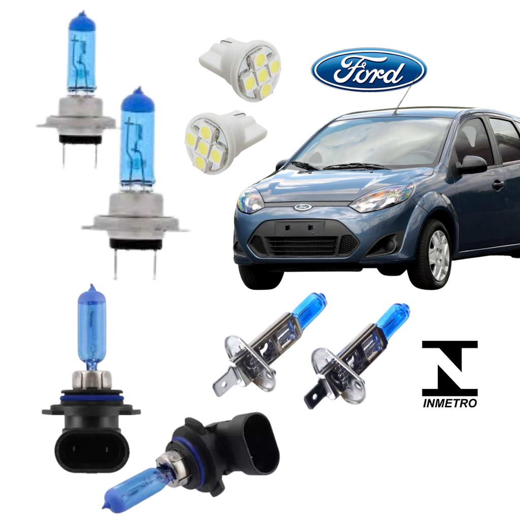 Kit Lampada Super Branca Farol Farol Milha Ford Fiesta 2007 2008 2009 2010 + Brinde PROMOÇÃO SHOPEE em Oferta na Shopee