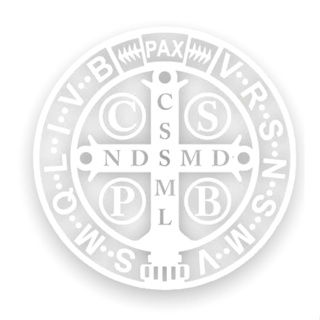 Adesivo Para Carro Medalha São Bento 9cm Branco M Dupla Face em Oferta na Shopee