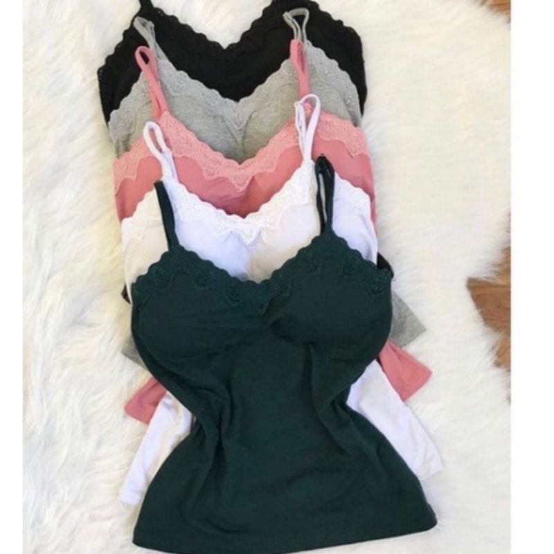 Blusinha Feminina c/ Alcinha e Bojo - Viscolycra Regata em Promoção