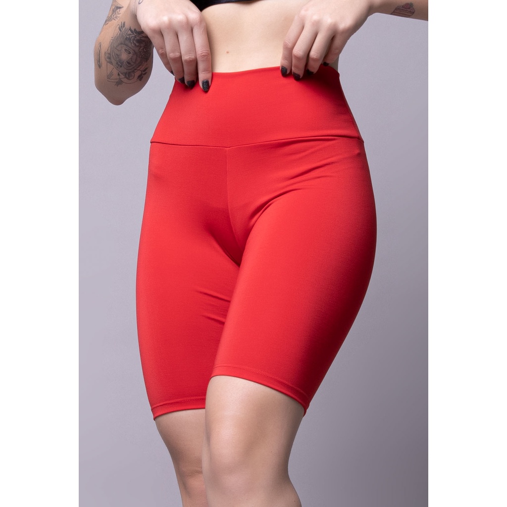 Bermuda Ciclista Vekyo Suplex Short Cos Alto Cintura Alta De Academia Fitness