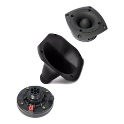 Kit Para Caixa Corneteira 1 Driver Drive + 1 Cone Corneta Bocal + 1 Super Tweeter 200w