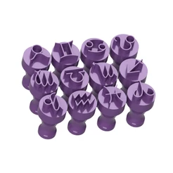 Carimbo para Brigadeiro e Doces - Sígnos - Kit com 12 unidades
