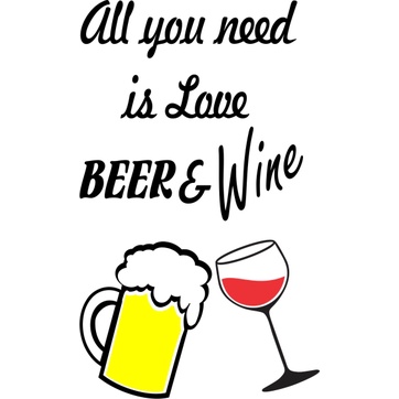Adesivo Beer Wine para Porta Rolha e Tampinha
