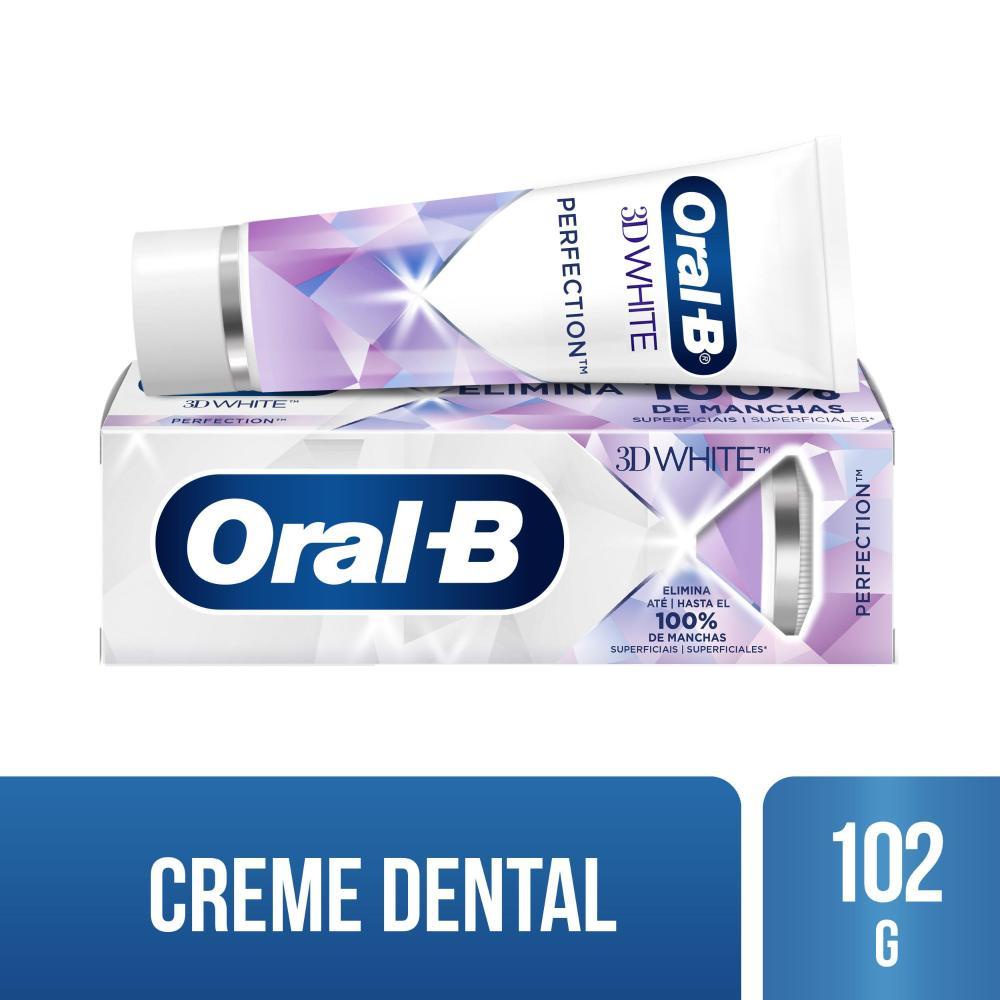Detalhes do Kit 5 Pasta De Dentes Oral-b 3d White Perfection Em Creme 102G