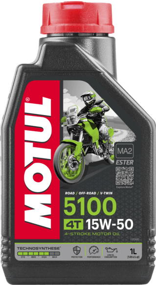 Óleo Lubrificante Motul 5100 15W50 4T Semissintético 1 Litro