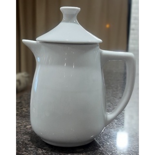 Bule Leiteira 620 ml - Café Chá Leite - Porcelana Branca