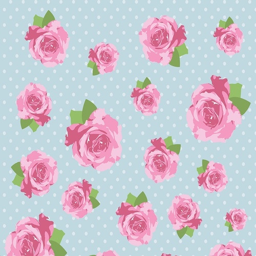 Papel De Parede Adesivo Floral Flores Delicadas Fundo Poá 3m