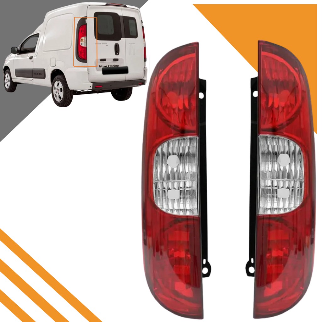 PAR LANTERNA TRASEIRA DOBLÔ 2010 á 2019 E FIORINO 2014 á  2019 Bicolor Cristal em Oferta na Shopee
