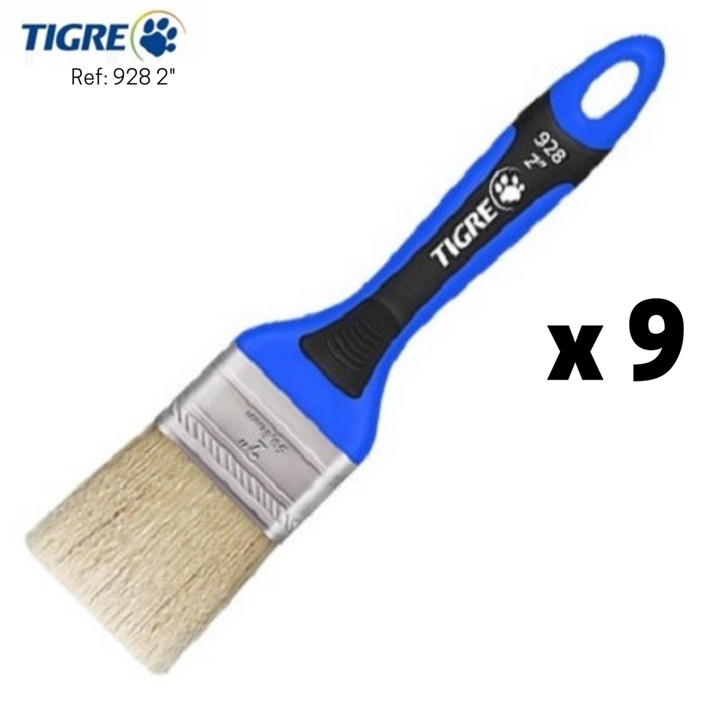 Trincha / Pincel 928 2 polegadas Verniz e Stain Tigre Kit com 09