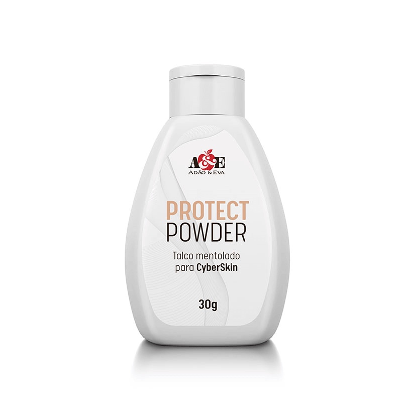 Talco Mentolado para Cyberskin - Adão e Eva Protec Powder - 30 Gramas
