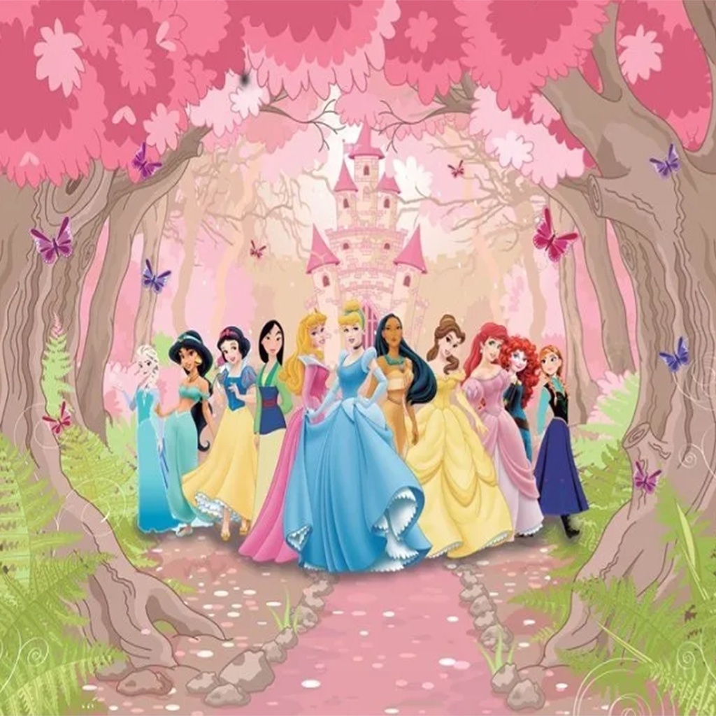 Papel de Parede Adesivo, Infantil Princesas Disney 1X1 Shopee Brasil