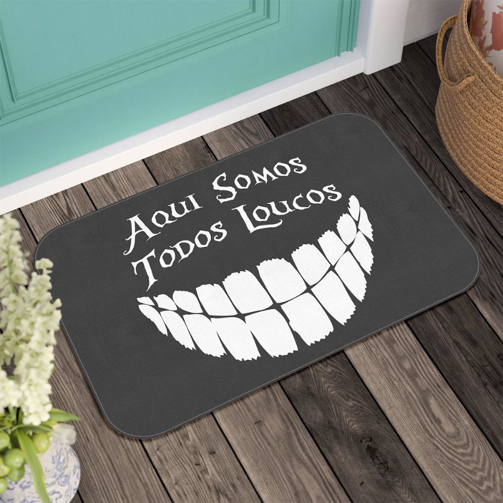 Tapete Decorativo Aqui somos todos Loucos em Oferta na Shopee