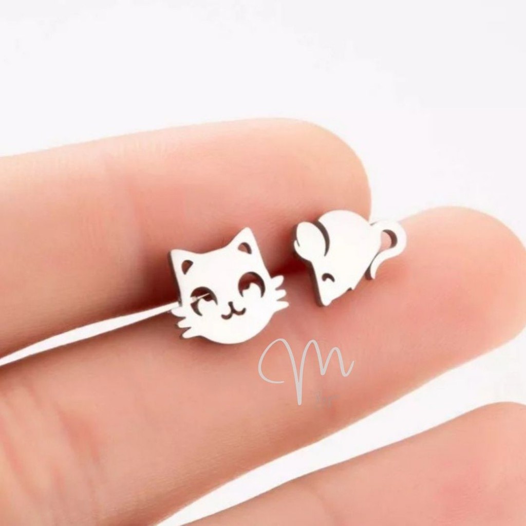 Сережки для детей котик