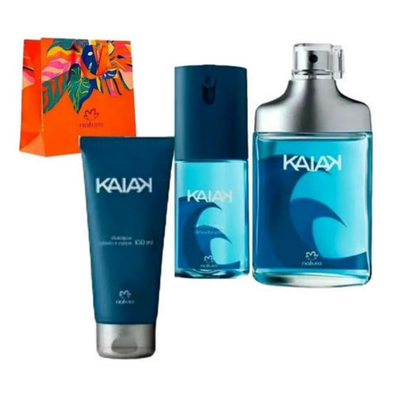 Kit Kaiak Classico Perfume + Deo Corporal + Gel Barbear Natura | Shopee  Brasil