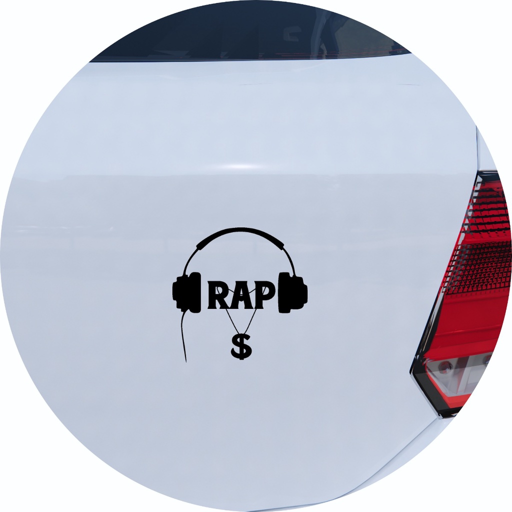 Adesivo de Carro Fones de Ouvido Rap